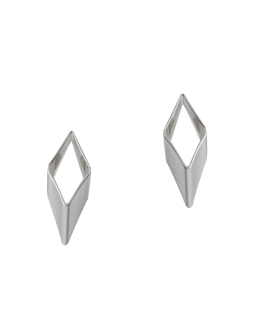 silver metal drop earring - 16597039 - Zoom Image - 2