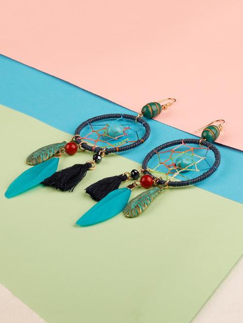 multi colored metal drop earring - 16597058 - Very Small Image - 1