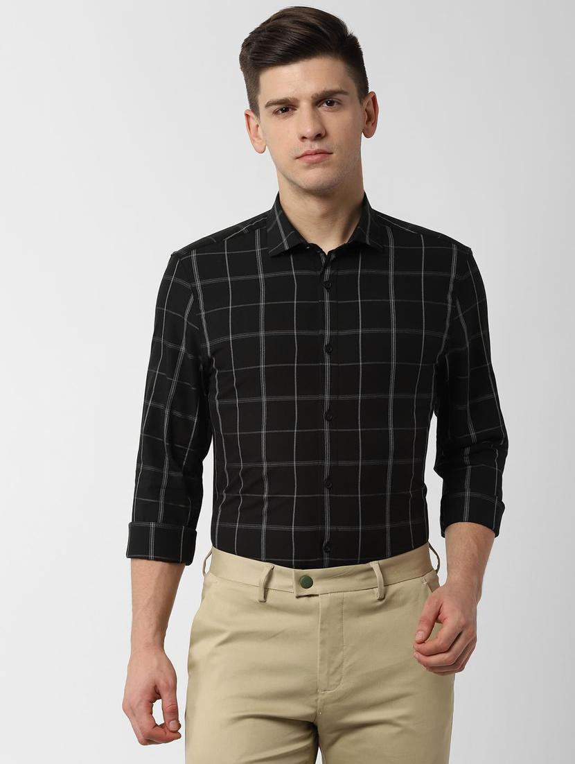 black checkered casual shirt - 16598117 - Zoom Image - 1