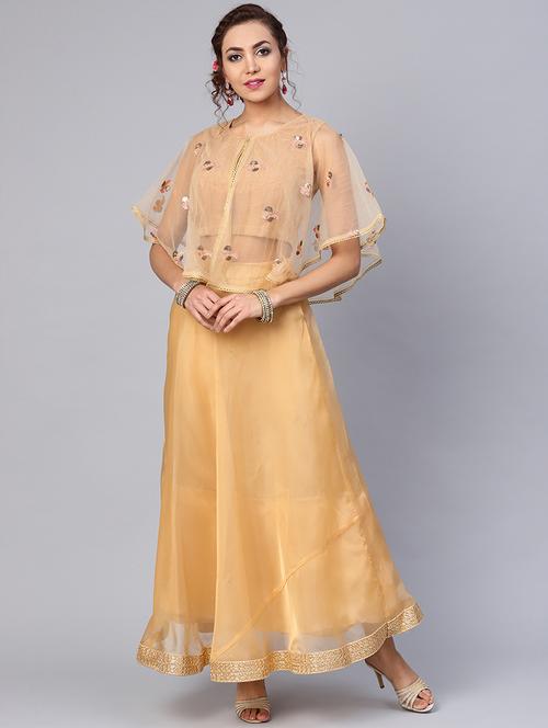 organza embroidered lehenga choli set - 16599596 - Very Small Image - 1