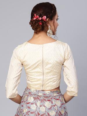 foil print blouse - 16599905 - Standard Image - 3