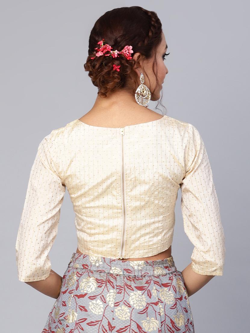 foil print blouse - 16599905 - Zoom Image - 3