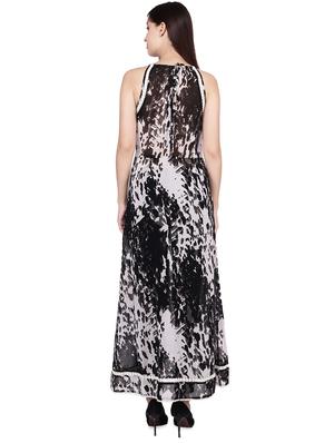 halter neck lace detail maxi dress - 16600199 - Standard Image - 3