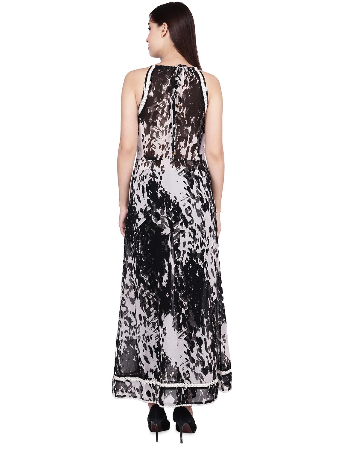 halter neck lace detail maxi dress - 16600199 - Zoom Image - 3