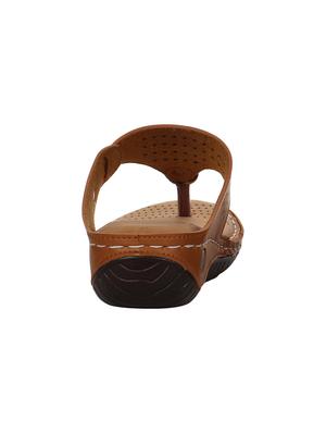 tan toe separator sandals - 16600250 - Standard Image - 3