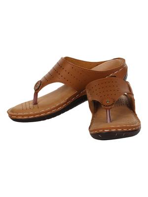 tan toe separator sandals - 16600250 - Standard Image - 4