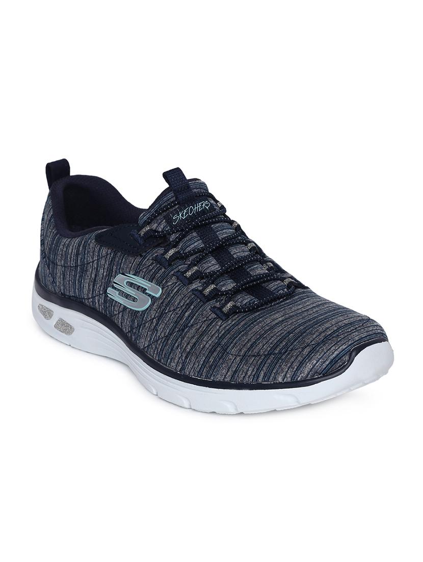 navy lace up sport shoes - 16600659 - Zoom Image - 1