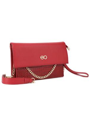red leatherette (pu) regular clutch - 16600931 - Standard Image - 4