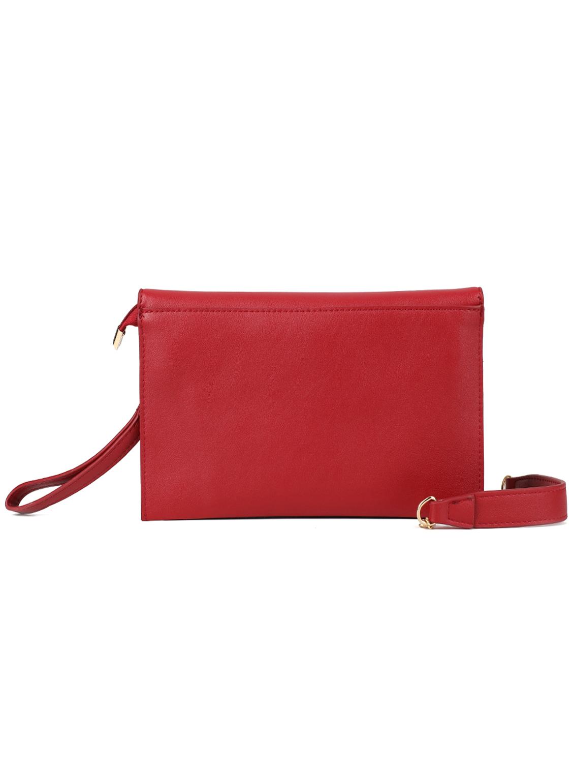 red leatherette (pu) regular clutch - 16600931 - Zoom Image - 2
