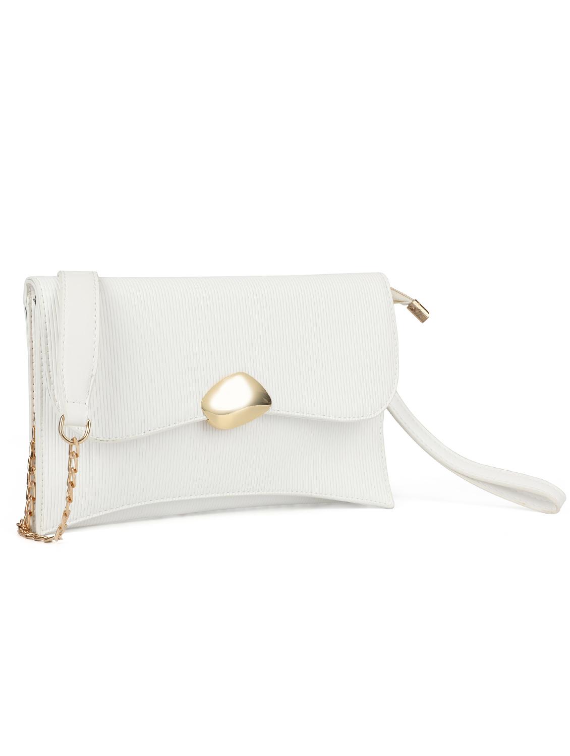white leatherette (pu) regular clutch - 16600935 - Zoom Image - 4