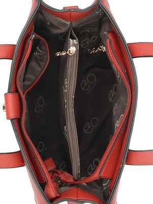 red leatherette (pu) regular handbag - 16600958 - Standard Image - 3