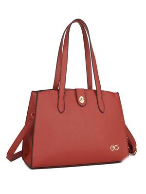 red leatherette (pu) regular handbag - 16600958 - Standard Image - 4