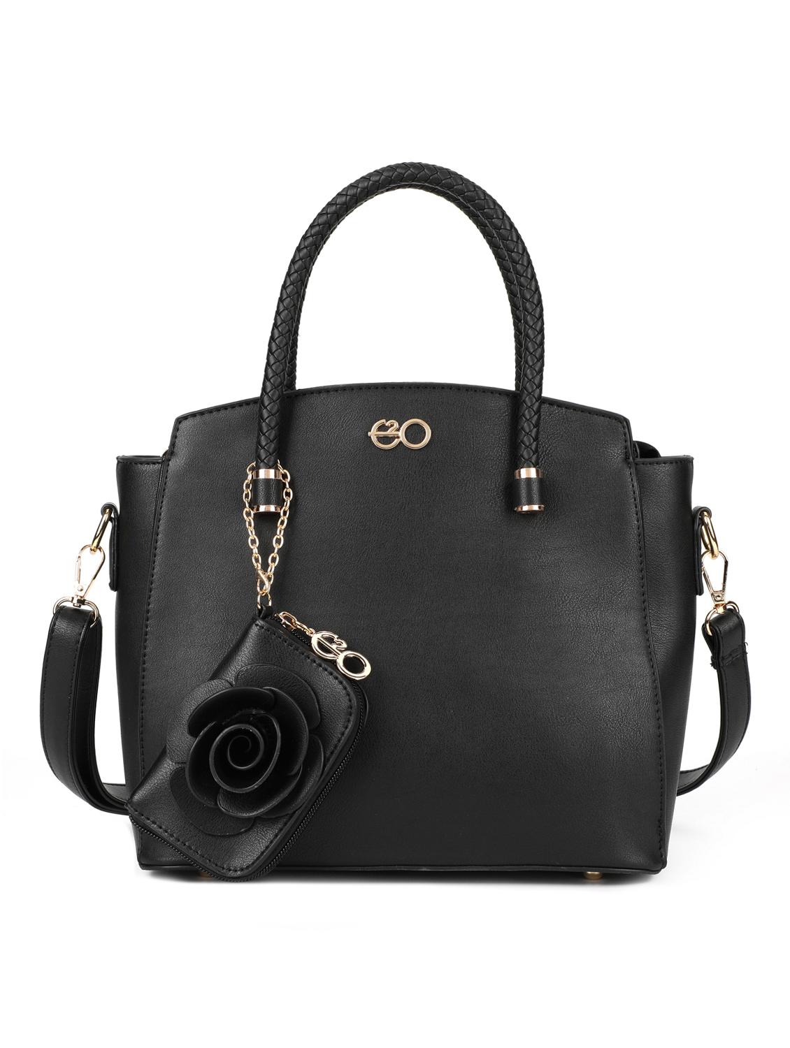 black leatherette (pu) regular handbag - 16600959 - Zoom Image - 1