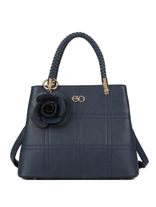 blue leatherette (pu) regular handbag - 16600966 - Standard Image - 1