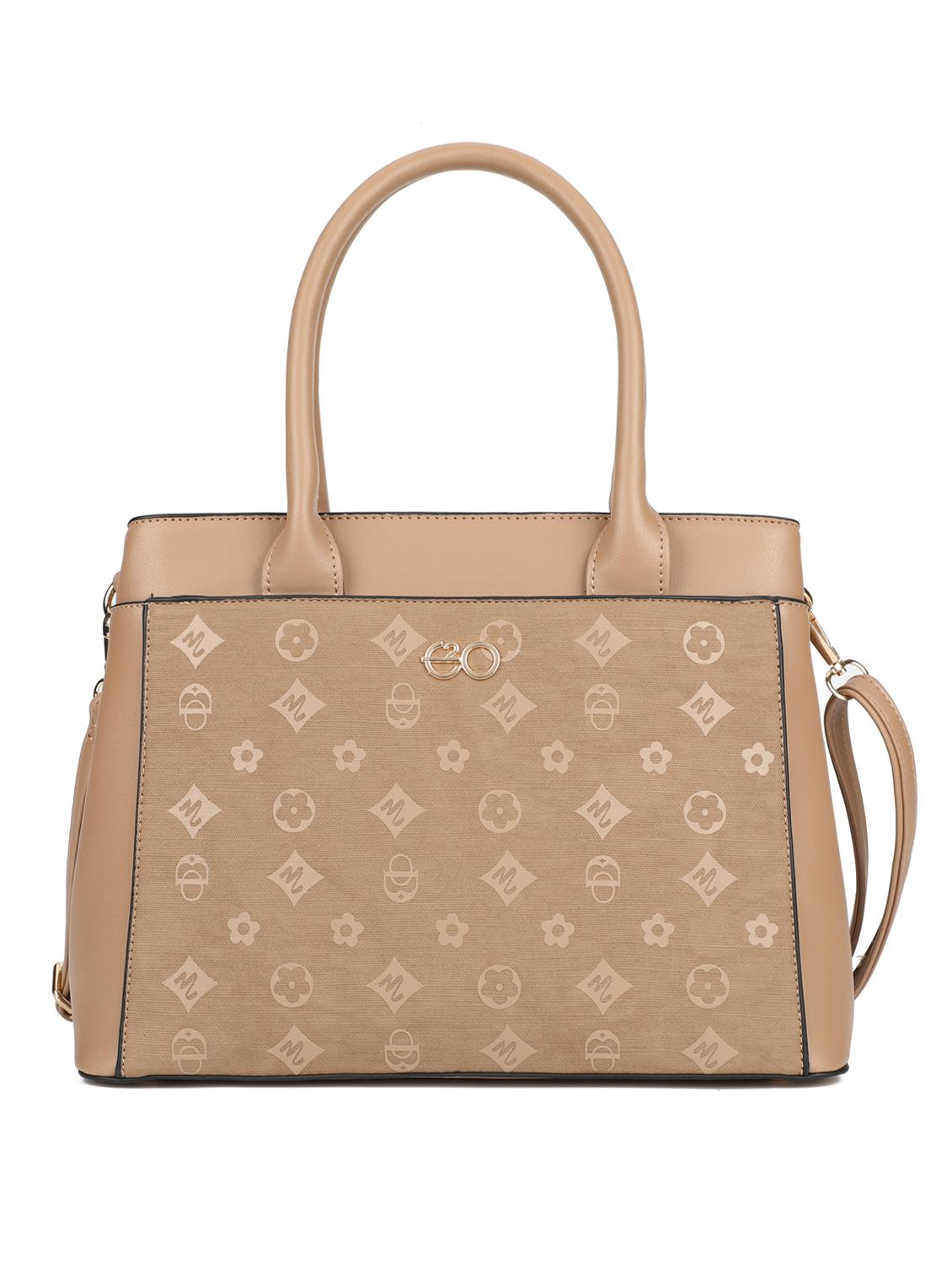 brown leatherette (pu) regular handbag - 16600989 - Zoom Image - 1