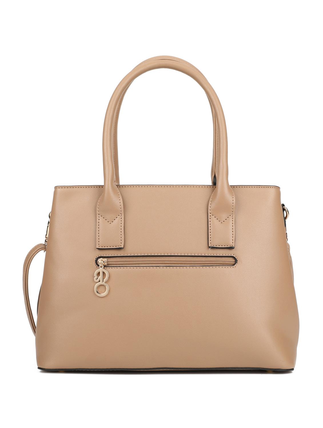 brown leatherette (pu) regular handbag - 16600989 - Zoom Image - 2