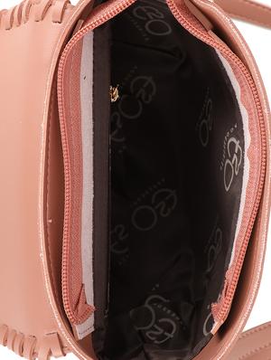 pink leatherette (pu) regular sling bag - 16601004 - Standard Image - 3