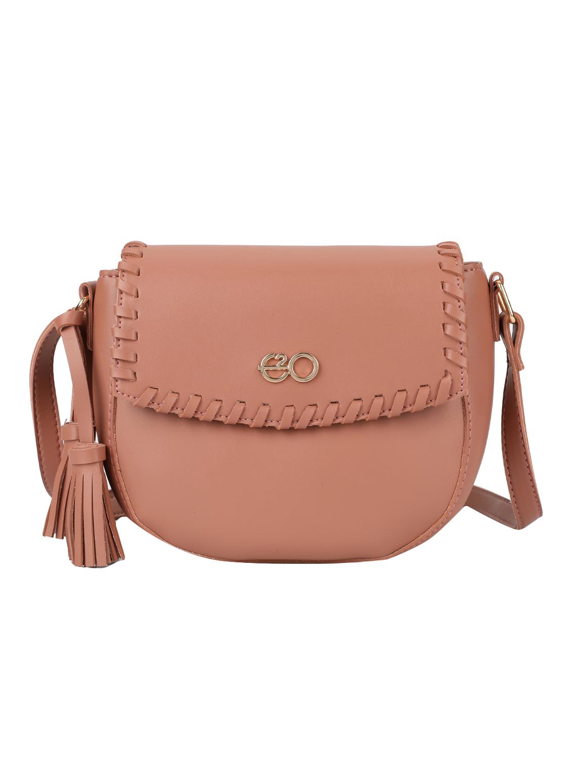 pink leatherette (pu) regular sling bag - 16601004 - Zoom Image - 1