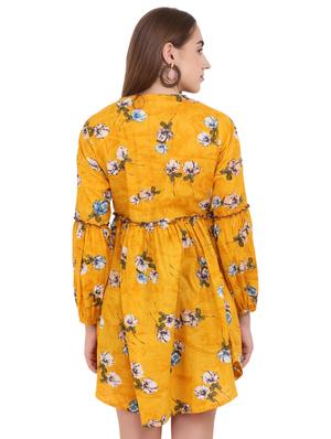 tie up neck fit & flare dress - 16601349 - Standard Image - 3