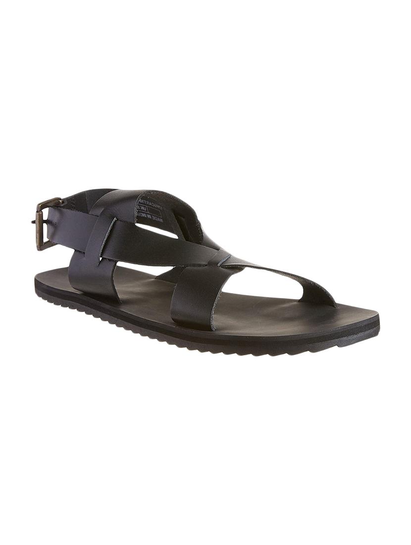 black Leather back strap sandals - 16601485 - Zoom Image - 1