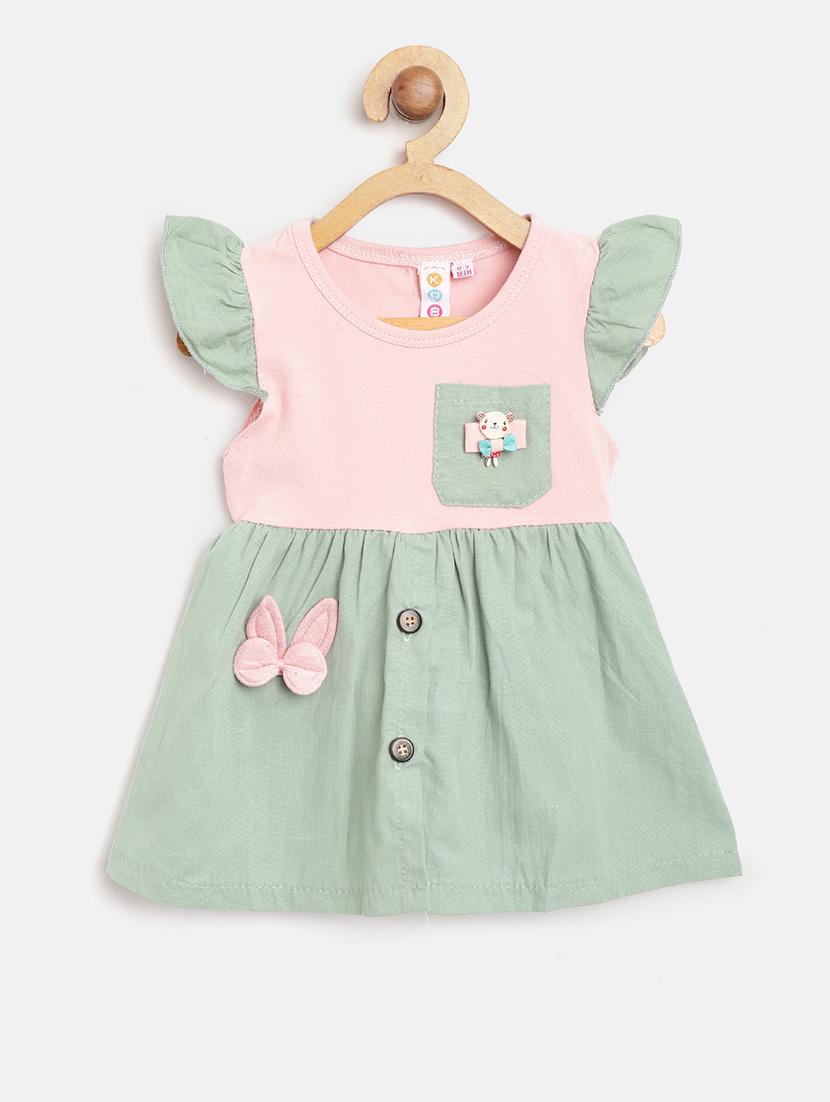 green applique cotton frock - 16601513 - Zoom Image - 1