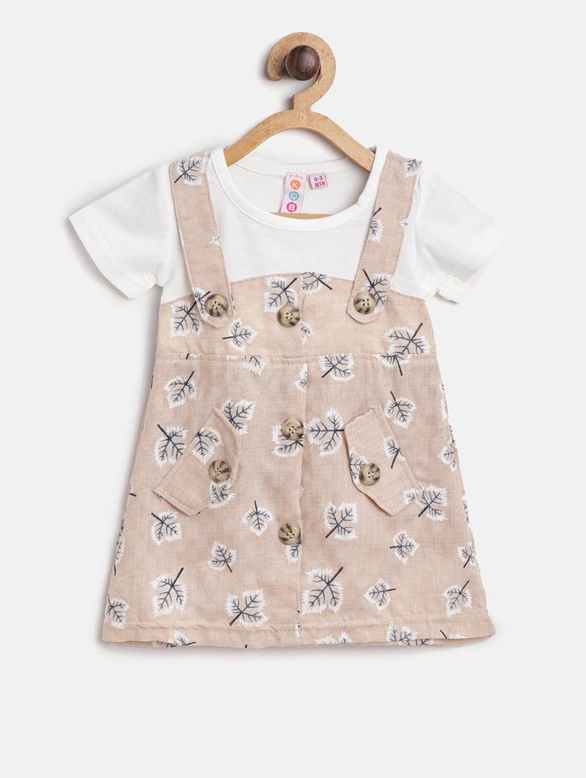 beige cotton frock - 16601548 - Zoom Image - 1