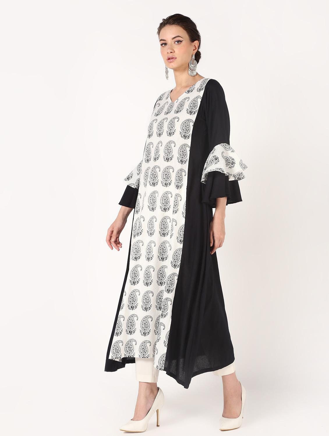paisley a-line kurta - 16601600 - Zoom Image - 2