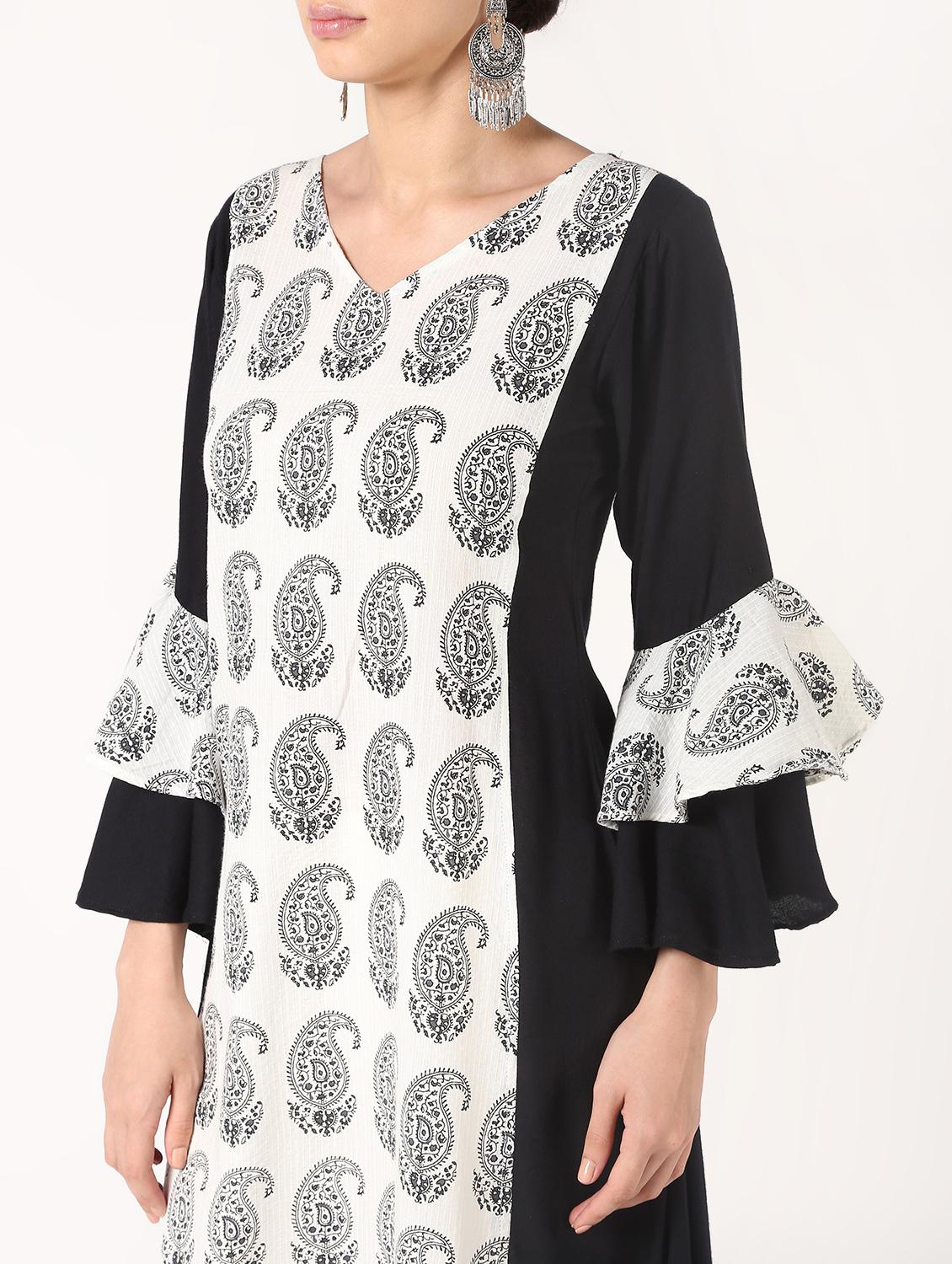 paisley a-line kurta - 16601600 - Zoom Image - 4