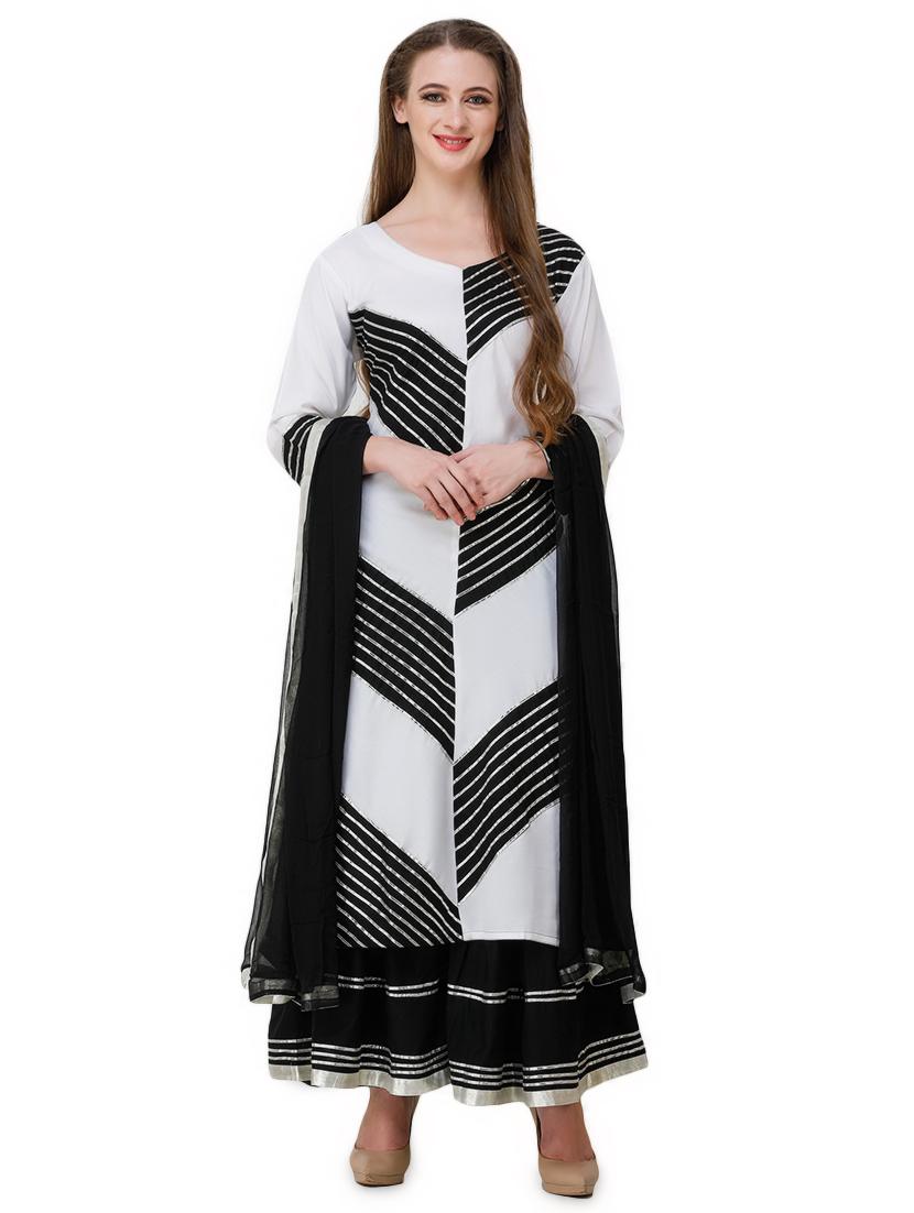 gota work kurta palazzo set - 16601620 - Zoom Image - 1