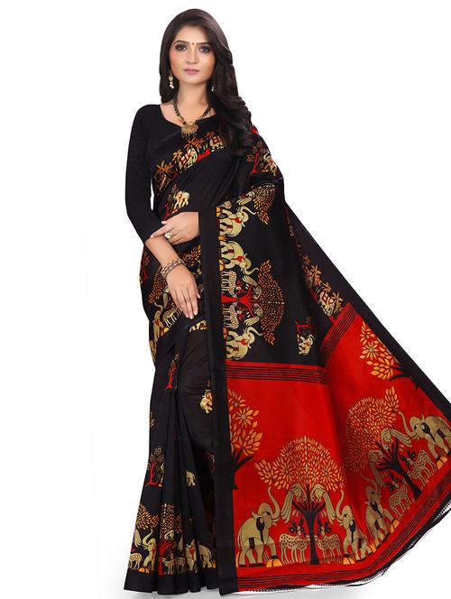 conversational mysore silk saree with blouse - 16601974 - Standard Image - 1