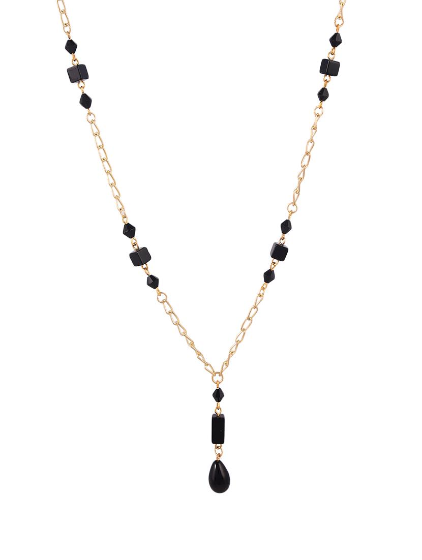 black glass chain necklace - 16602235 - Zoom Image - 1