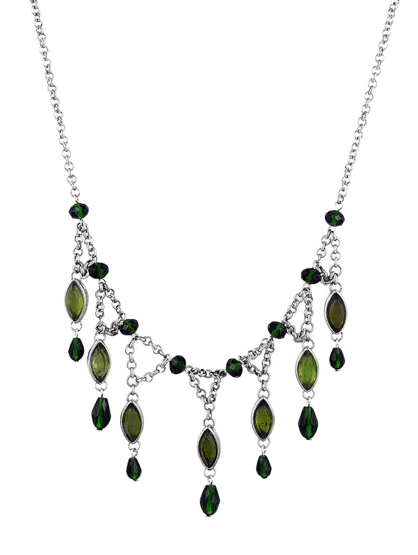 green glass chain necklace - 16602302 - Zoom Image - 1