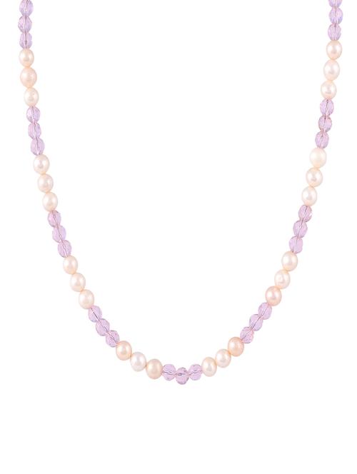 purple glass statement necklace - 16602348 - Standard Image - 1