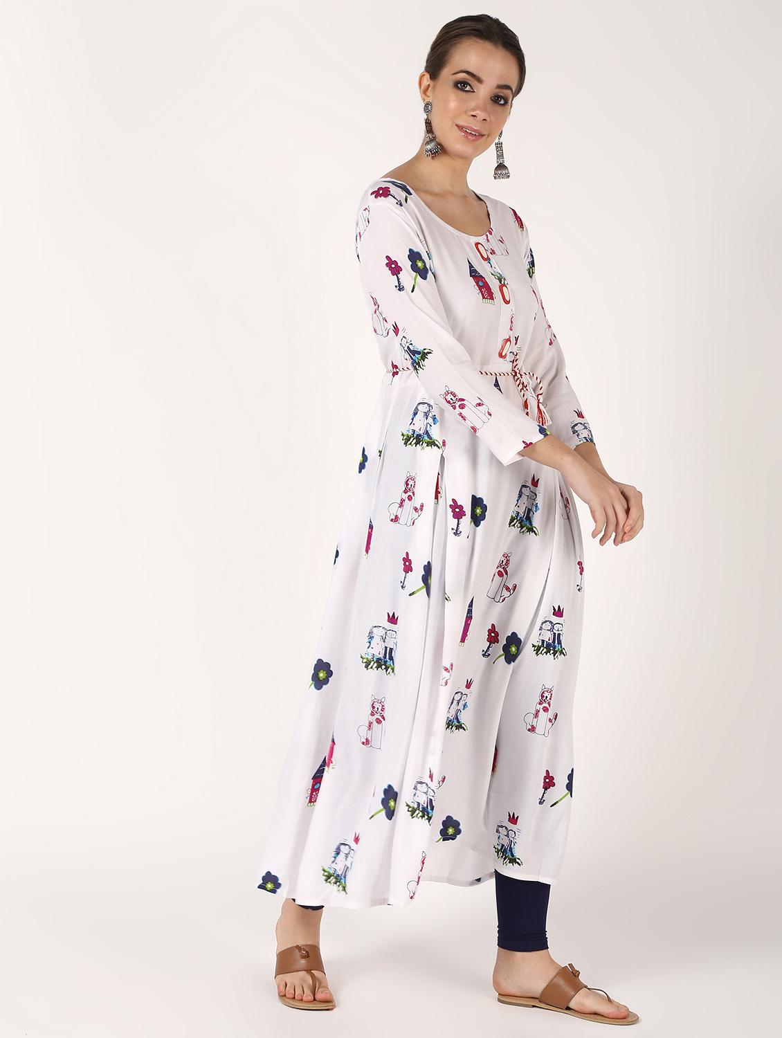 conversational anarkali kurta - 16602605 - Zoom Image - 2