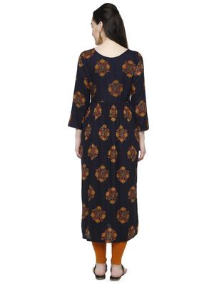 floral a-line kurta - 16602607 - Standard Image - 3