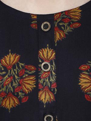 floral a-line kurta - 16602607 - Standard Image - 4