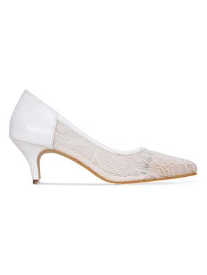 white slip on pumps - 16603020 - Standard Image - 3