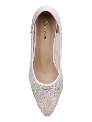 white slip on pumps - 16603020 - Standard Image - 5