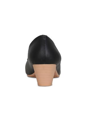 black slip on pumps - 16603021 - Standard Image - 4