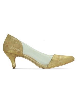 gold slip on pumps - 16603024 - Standard Image - 3