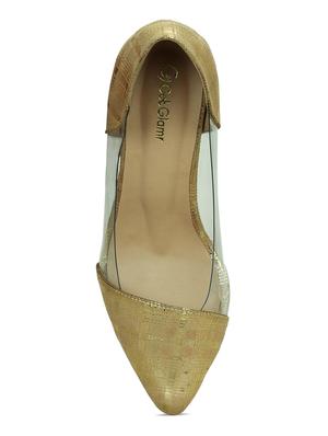 gold slip on pumps - 16603024 - Standard Image - 5