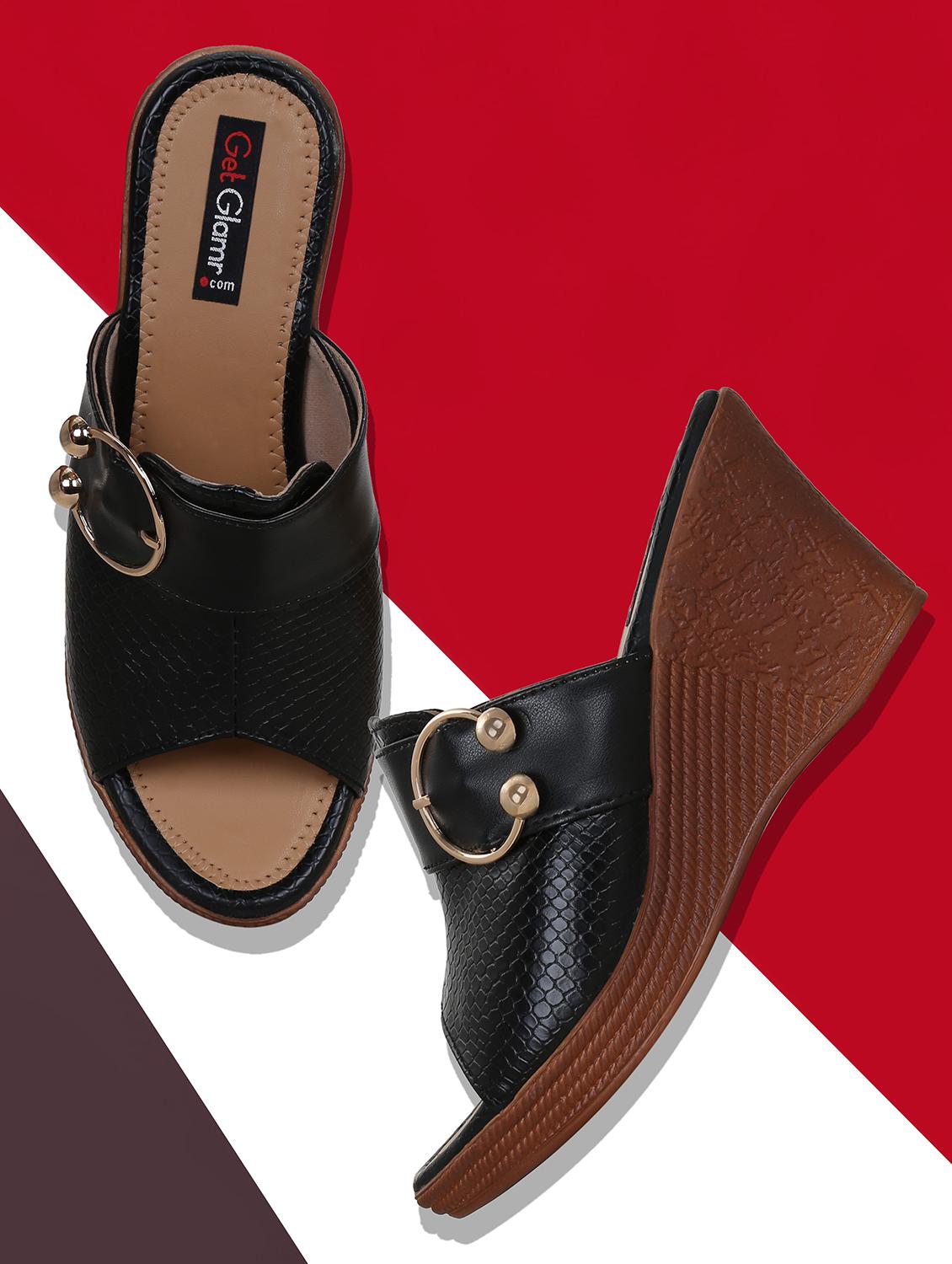 black slip on wedges - 16603031 - Zoom Image - 1