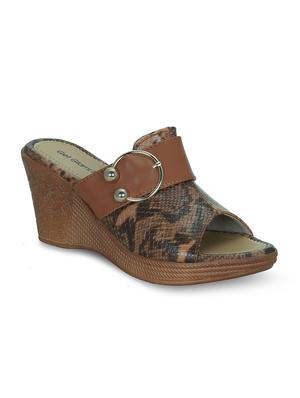 brown slip on wedges - 16603032 - Standard Image - 2