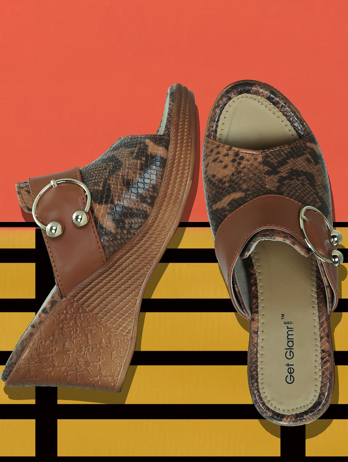 brown slip on wedges - 16603032 - Zoom Image - 1