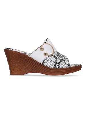 white slip on wedges - 16603033 - Standard Image - 3