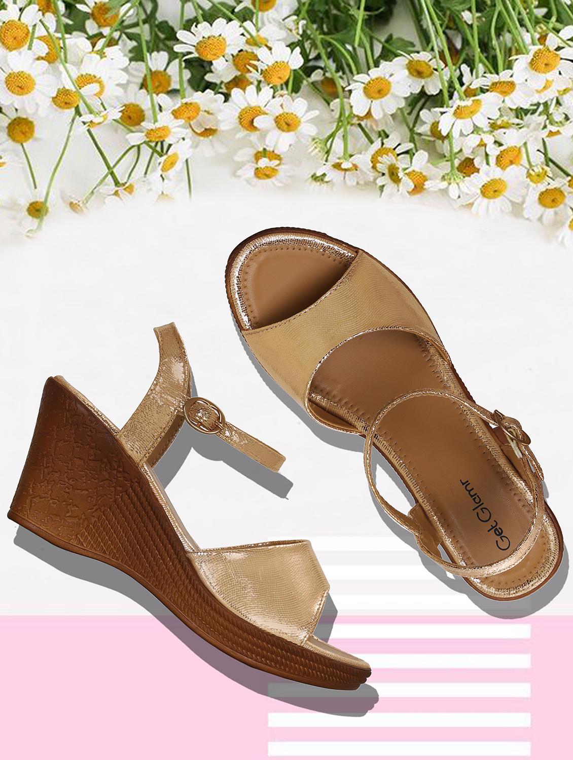 beige back strap wedges - 16603035 - Zoom Image - 1