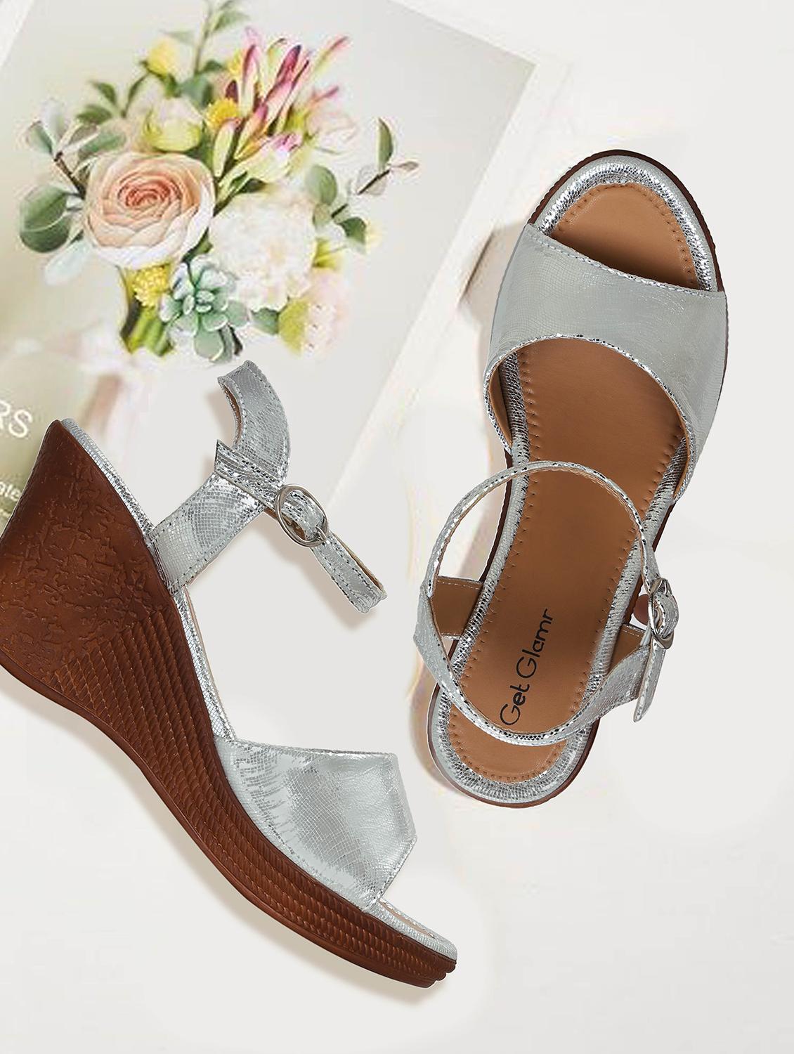 silver back strap wedges - 16603036 - Zoom Image - 1