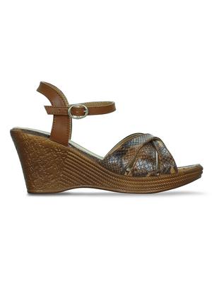 brown back strap wedges - 16603039 - Standard Image - 3