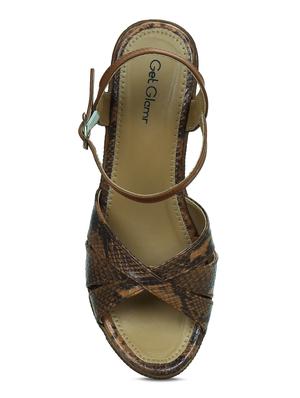 brown back strap wedges - 16603039 - Standard Image - 5