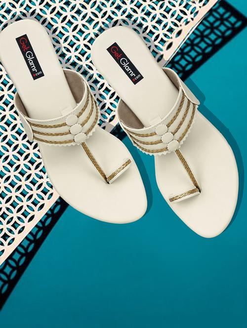 beige one toe sandals - 16603115 - Standard Image - 1